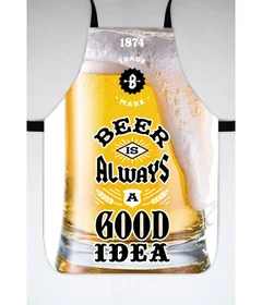 Прикольный фартуки: фартук Beer is always a good idea